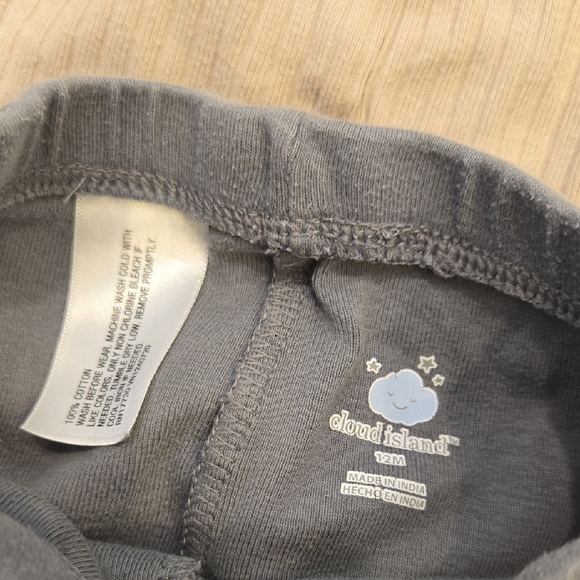 Set Of 3 Cloud Island Kids Ribbed Jogger Pants - Gray, Cream, and Tan, GUC - Picture 3 of 5